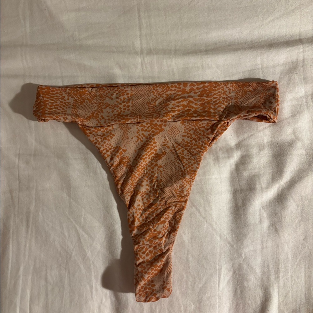 Acacia Swimwear Orange Patterned Bikini Bottom
